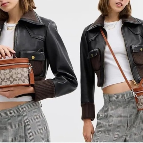 Coach Trail Bag Crystal Signature Jacquard Silver/Burnished Amber, 2 straps 🤎✨ - Picture 9 of 16